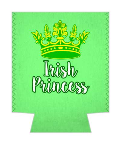 bright green irish princess crown stickers, magnet