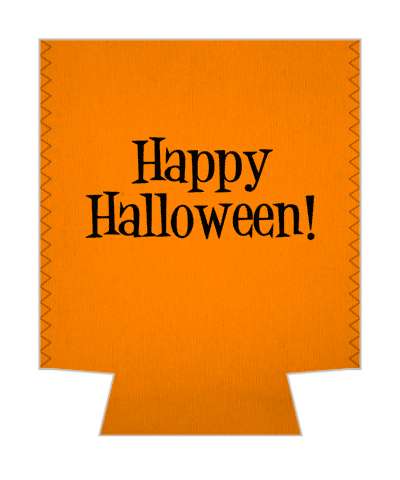 bright orange happy halloween classic black stickers, magnet
