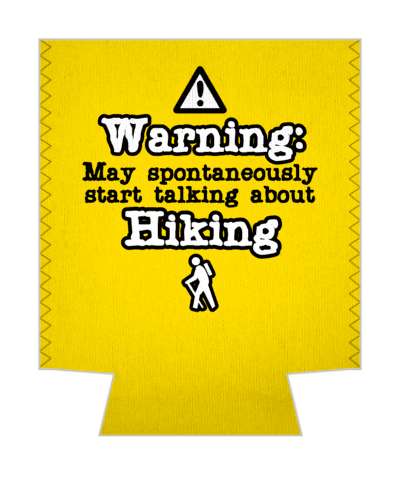 bright orange warning may spontaneously start talking about hiking stickers, magnet