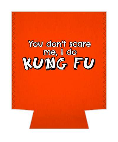 bright red you dont scare me i do kung fu stickers, magnet
