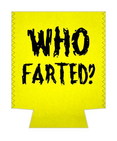 bright yellow who farted stickers, magnet