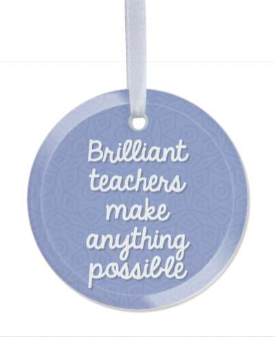 brilliant teachers make anything possible blue pattern stickers, magnet