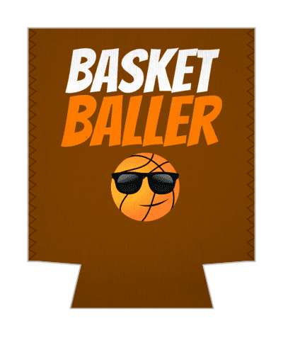 brown ball sunglasses smile basketballer stickers, magnet