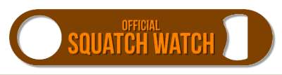 brown orange official squatch watch bigfoot watcher stickers, magnet