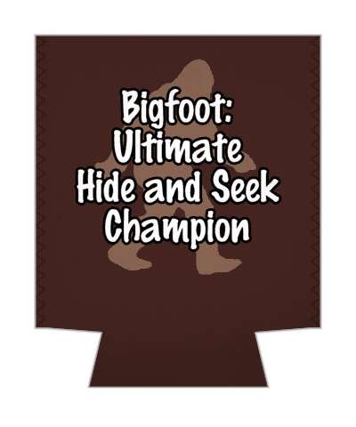 brown white bigfoot ultimate hide and seek champion stickers, magnet