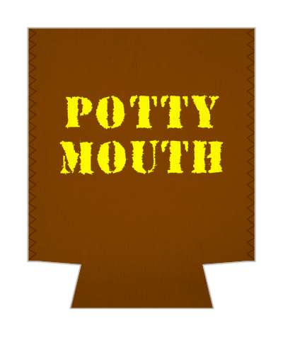 brown yellow potty mouth stickers, magnet
