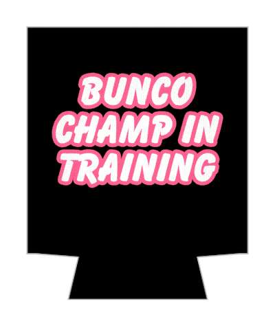 bunco champ in training black stickers, magnet