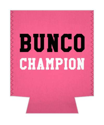 bunco champion bold pink white black stickers, magnet