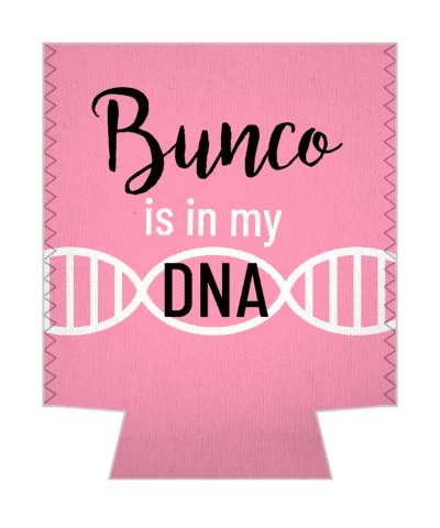 bunco is in my dna pink stickers, magnet