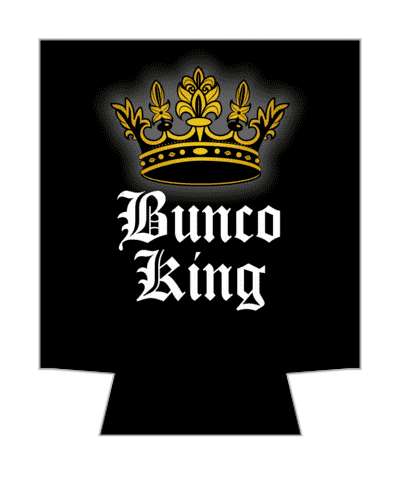 bunco king crown black stickers, magnet