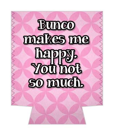 bunco makes me happy you not so much funny stickers, magnet