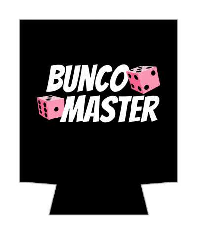 bunco master pink dice black stickers, magnet