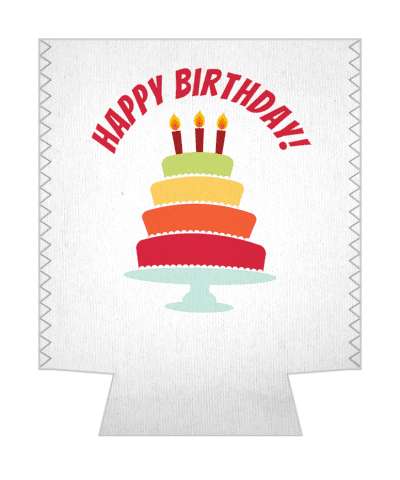 candles red happy birthday colorful multilevel cake stickers, magnet