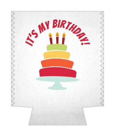 candles red its my birthday colorful multilevel cake stickers, magnet