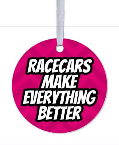 car races make everything better bold chevron stickers, magnet
