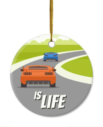 car racing is life racecars track colorful stickers, magnet