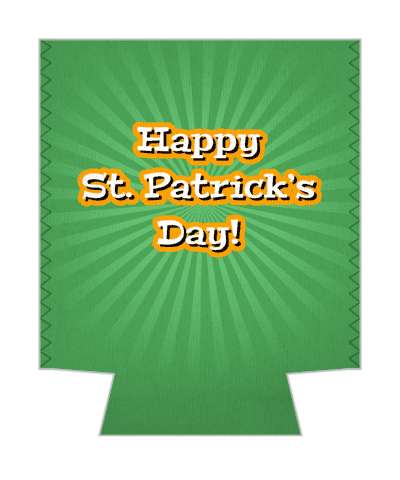 cartoon orange white happy st patricks day medium green stickers, magnet