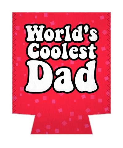 casual bold fun red worlds coolest dad stickers, magnet