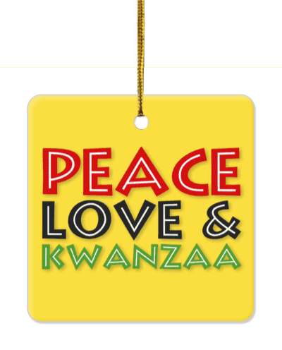 celebration peace love and kwanzaa stickers, magnet