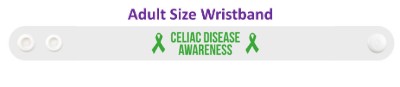 celiac disease awareness ribbon wristband