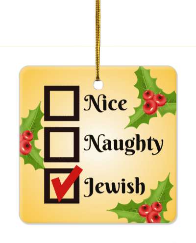 checklist nice naughty jewish check funny stickers, magnet