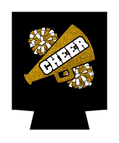 cheer bullhorn megaphone pom poms stickers, magnet