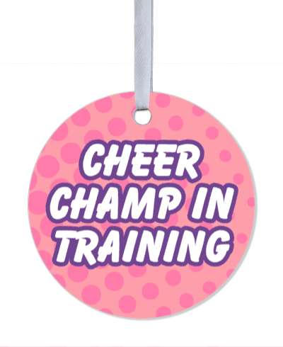 cheer champ in training pink style stickers, magnet