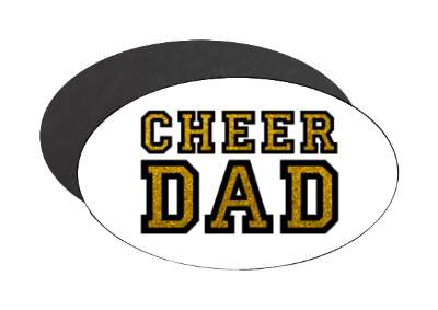 cheer dad proud parent cheerleading stickers, magnet