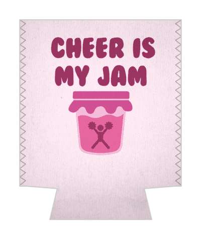 cheer is my jam cheerleader silhouette in jar funny word play stickers, magnet