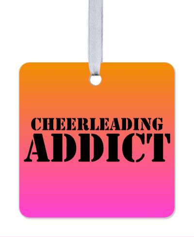 cheerleading addict stencil gradient stickers, magnet