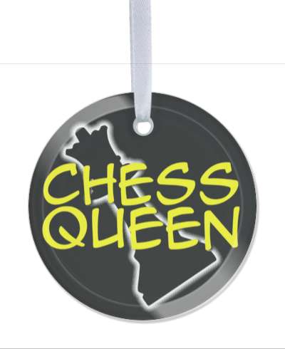 chess queen piece silhouette white outline stickers, magnet