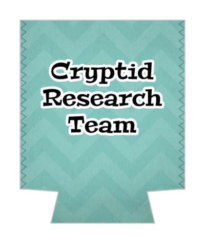 chevron pattern cryptid research team stickers, magnet