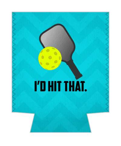 chevron pattern pickleball paddle ball id hit that funny saying stickers, magnet