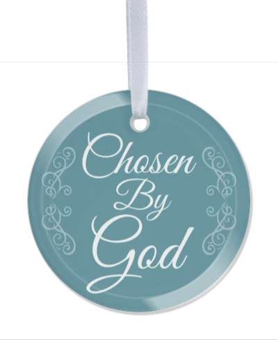 chosen by god fancy classic teal stickers, magnet