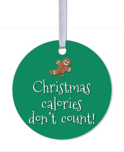 christmas calories dont count funny gingerbread man smiley stickers, magnet