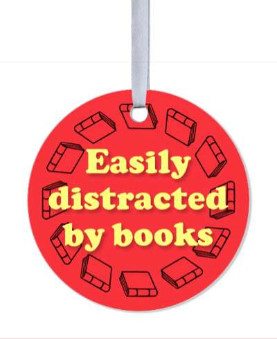 circle book outlines easily distracted by books stickers, magnet