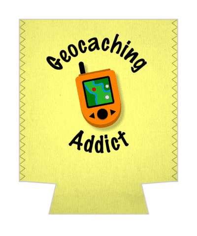 circle geocaching addict pocket gps stickers, magnet