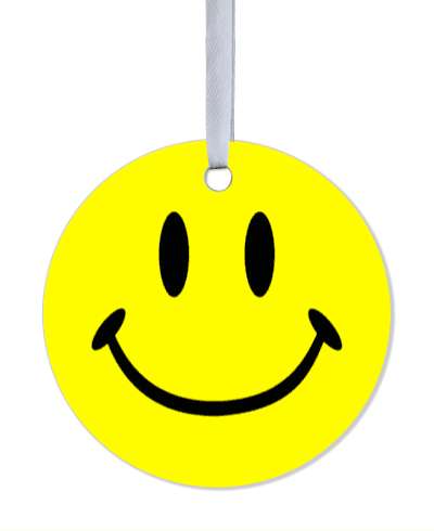 classic happy smile face bright classic yellow stickers, magnet