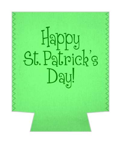 classic light green happy st patricks day whimsical stickers, magnet