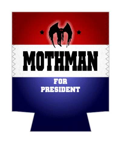 classic mothman for president novelty political stickers, magnet