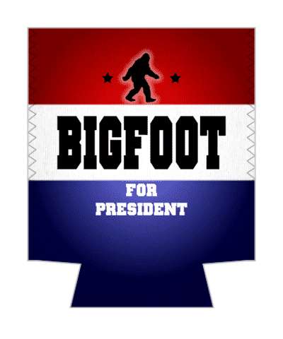 classic novelty bigfoot for president political vote stickers, magnet