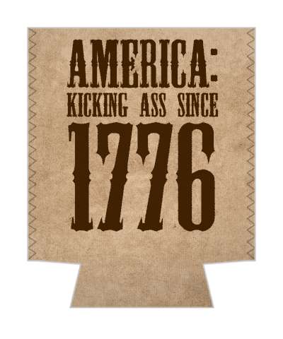 classic usa old timey america kicking ass since 1776 stickers, magnet