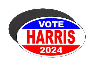 classic vote harris 2024 red white blue democrat president stickers, magnet