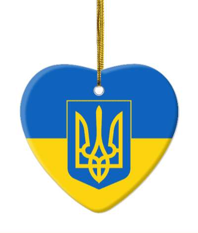 coat of arms ukraine support trident flag colors stickers, magnet