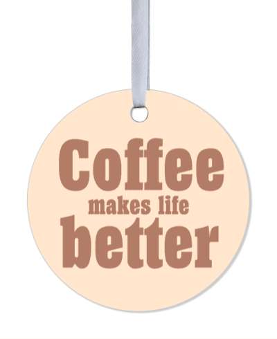 coffee makes life better creme color stickers, magnet