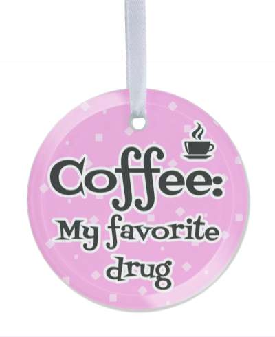 coffee my favorite drug polka dots stickers, magnet