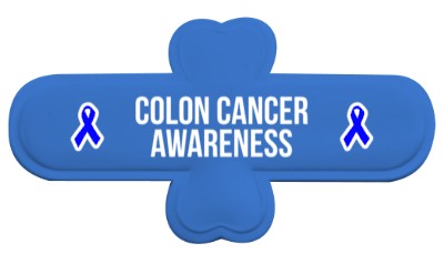 colon cancer awareness blue ribbon white phone stand