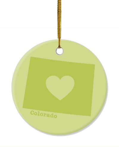 colorado state silhouette heart stickers, magnet