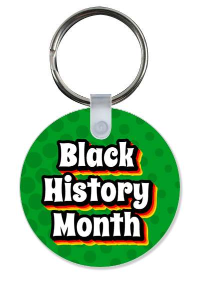 colorful black history month drop shadow circles pattern green stickers, magnet