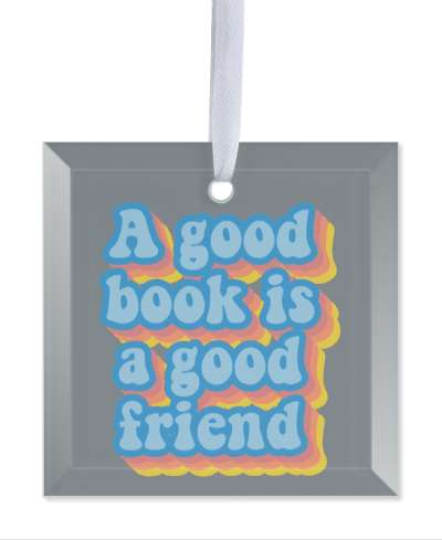 colorful cute reader a good book is a good friend stickers, magnet